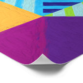 Geometrisch patroon 4 Impasto Painting Poster (Hoek)