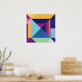 Geometrisch patroon 4 Impasto Painting Poster (Keuken)