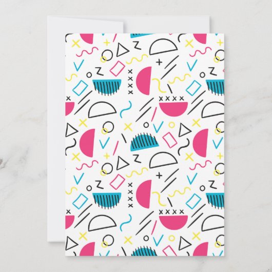 Geometrisch patroon 5 bedankkaart (Achterkant)