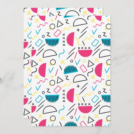 Geometrisch patroon 5 bedankkaart (Voorkant / Achterkant)