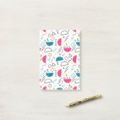 Geometrisch patroon 5 post-it® notes (Op bureau)