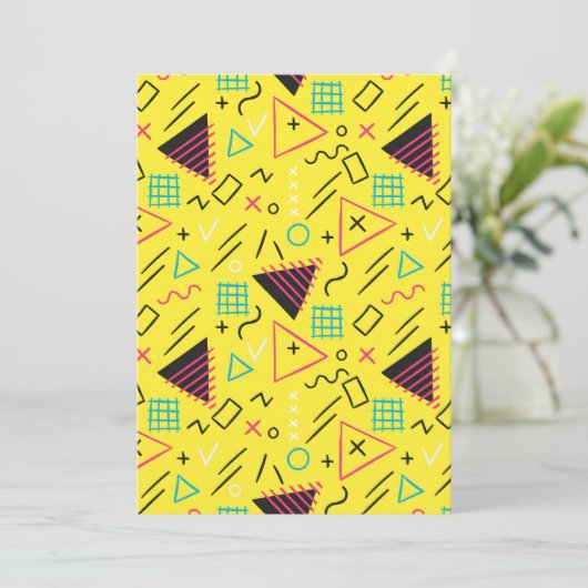 Geometrisch patroon 6 bedankkaart (Staand voorkant)