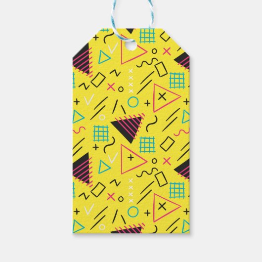 Geometrisch patroon 6 cadeaulabel (Voorkant)