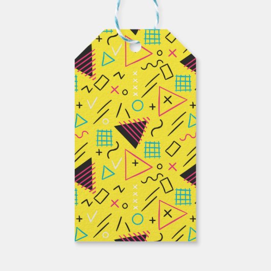 Geometrisch patroon 6 cadeaulabel (Achterkant)