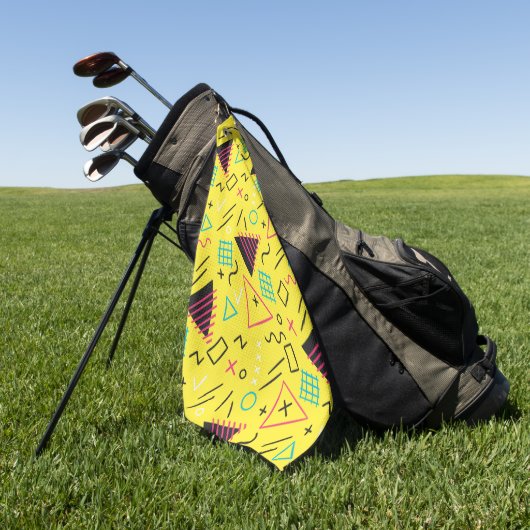 Geometrisch patroon 6 golfhanddoek (Groen)