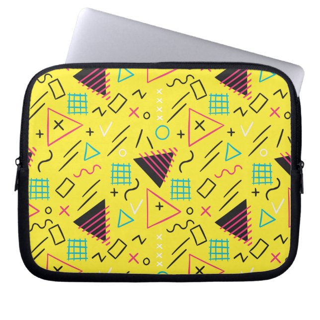 Geometrisch patroon 6 laptop sleeve (Voorkant)