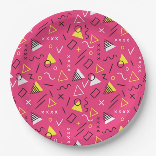 Geometrisch patroon 7 papieren bordje (Voorkant)