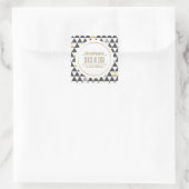 Geometrisch Patroon Aangepast Afstuderen Vierkante Sticker (Tas)