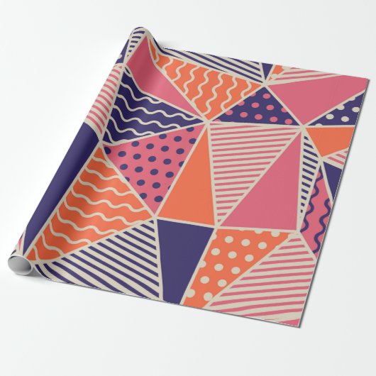 Geometrisch patroon. Abstracte driehoek achtergron Cadeaupapier (Uitgerold)