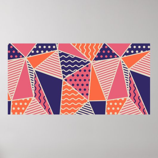 Geometrisch patroon. Abstracte driehoek achtergron Poster (Voorkant)