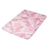 Geometrisch patroon abstracte kleur roze badmat (Gekanteld)