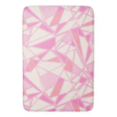 Geometrisch patroon abstracte kleur roze badmat (Voorkant Verticaal)
