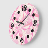 Geometrisch patroon abstracte kleur roze grote klok (Hoek)