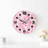 Geometrisch patroon abstracte kleur roze grote klok (Huis)