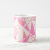 Geometrisch patroon abstracte kleur roze koffiemok (Center)