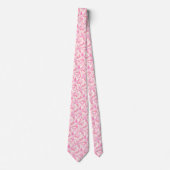 Geometrisch patroon abstracte kleur roze stropdas (Voorkant)