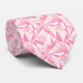 Geometrisch patroon abstracte kleur roze stropdas (Opgerold)
