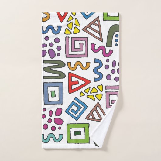 Geometrisch patroon abstracte ontwerpen modern bad handdoek (Handdoek)