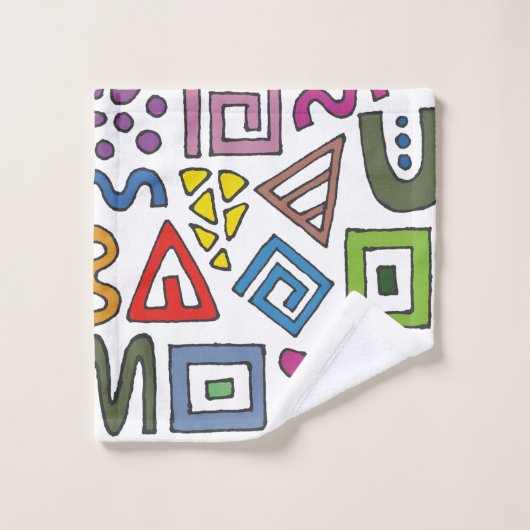 Geometrisch patroon abstracte ontwerpen modern bad handdoek (Wasdoekje)