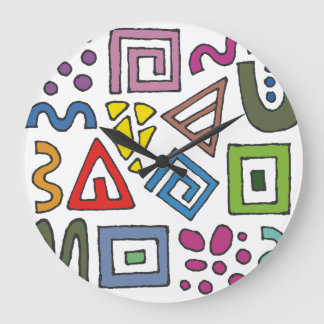 Geometrisch patroon abstracte ontwerpen modern grote klok