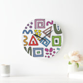 Geometrisch patroon abstracte ontwerpen modern grote klok (Huis)