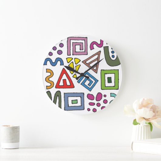 Geometrisch patroon abstracte ontwerpen modern grote klok (Huis)