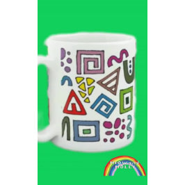 Geometrisch patroon abstracte ontwerpen modern koffiemok