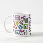 Geometrisch patroon abstracte ontwerpen modern koffiemok (Links)