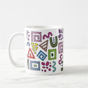 Geometrisch patroon abstracte ontwerpen modern koffiemok