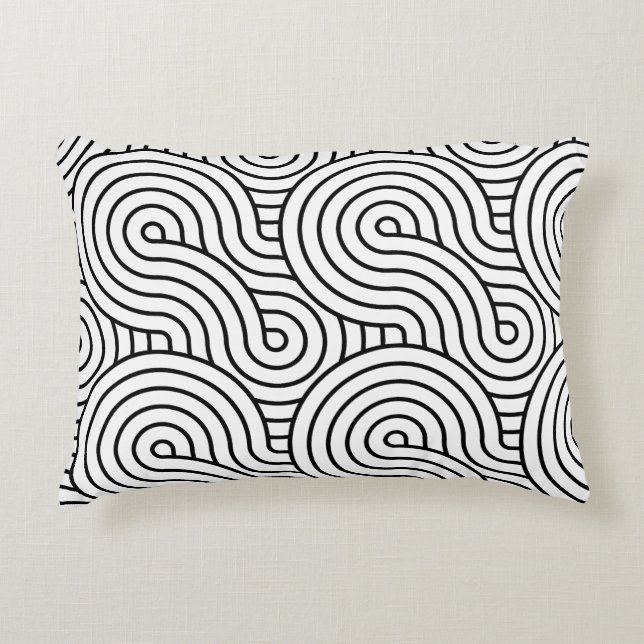 Geometrisch patroon accent kussen (Voorkant)