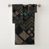 Geometrisch patroon bad handdoek (Insitu)
