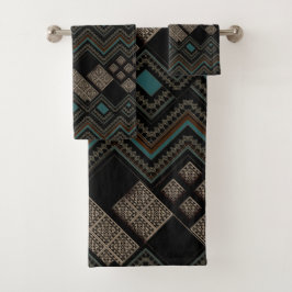 Geometrisch patroon bad handdoek