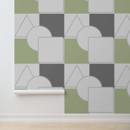 Geometrisch patroon behang