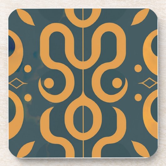 Geometrisch patroon bier onderzetter (Voorkant)