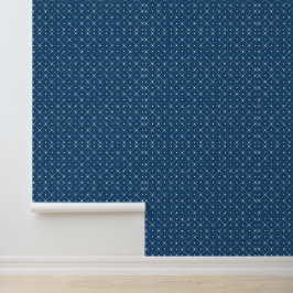 Geometrisch patroon Blauw behang