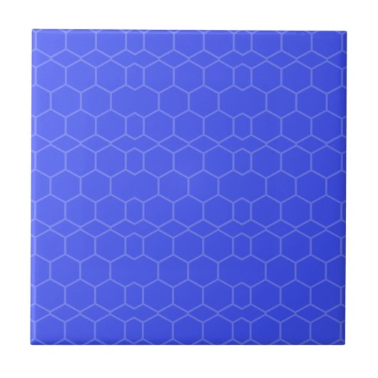 Geometrisch patroon blauw mozaïekhoningraat decora tegeltje (Voorkant)