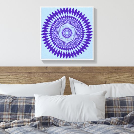 Geometrisch patroon canvas afdruk (Insitu (Slaapkamer))