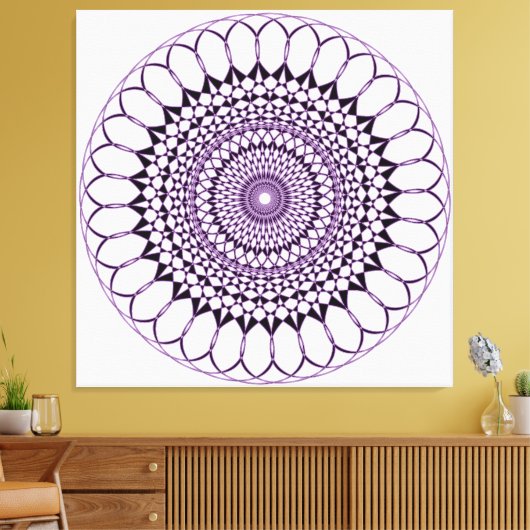 Geometrisch patroon canvas afdruk (Insitu (Woonkamer))