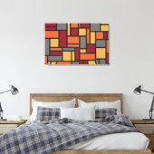 Geometrisch Patroon canvas afdrukken (Insitu (Slaapkamer))