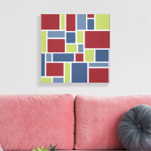 Geometrisch Patroon canvas afdrukken (Insitu (Woonkamer))