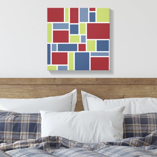 Geometrisch Patroon canvas afdrukken (Insitu (Slaapkamer))