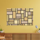 Geometrisch Patroon canvas afdrukken (Insitu (Woonkamer))