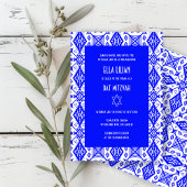 Geometrisch patroon Custom B'nai Bat Bar Mitswa Kaart