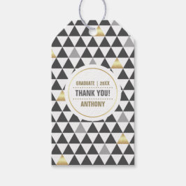 Geometrisch patroon Dank u wel | Afstuderen Favor Cadeaulabel