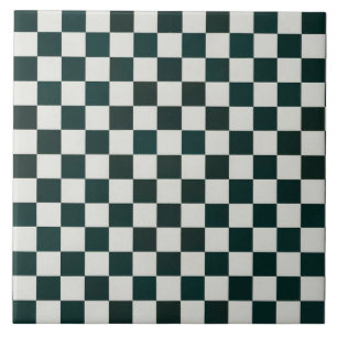 Geometrisch patroon decoratief donkergroen wit gro tegeltje