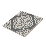 Geometrisch patroon Decoratief Quatrefoil Ceramic Tegeltje<br><div class="desc">Een stijlvol modern geometrisch quatrefoliepatroon voor een keukenbacksplash, een kunsttegel, een fileomringing, een badkamer en een douche. U kunt ook van deze stijl houden in een omgestikte tegel of keepomwille doos. Donkere houtskool grijs en wit.</div>