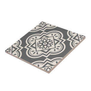 Geometrisch patroon Decoratief Quatrefoil Ceramic  Tegeltje