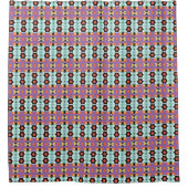 Geometrisch patroon douchegordijn (Voorkant)