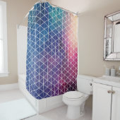 Geometrisch patroon douchegordijn (In situ)