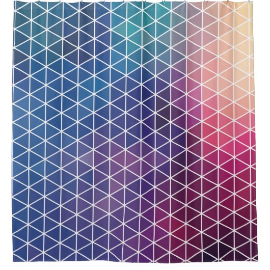 Geometrisch patroon douchegordijn (Voorkant)